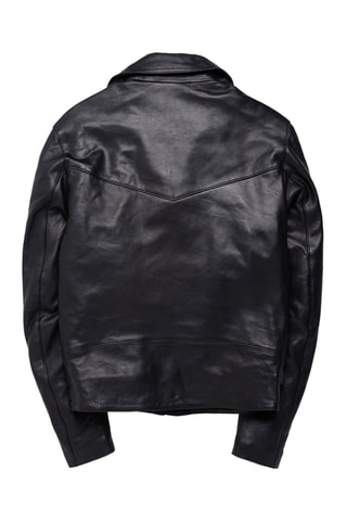 Veste en cuir d’agneau Tornado - Noir