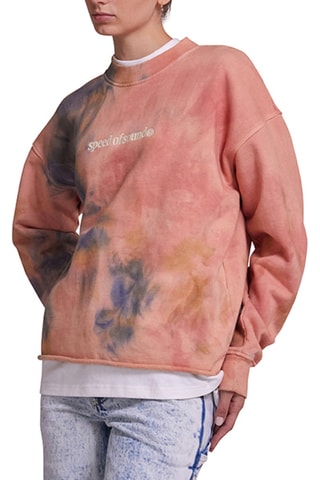 Sweat polaire tie and dye - Rose