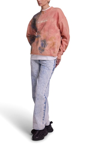 Sweat polaire tie and dye - Rose