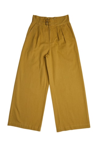 Pantalon taille haute - Vert olive