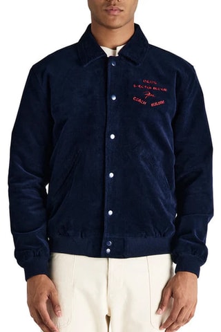 Veste en velours - Bleu marine