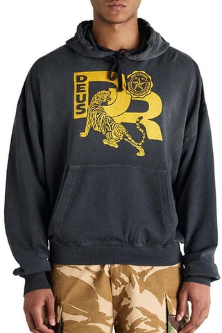 Sweat oversize - Antracite et jaune