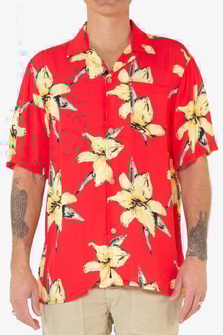 Chemise - Rouge et moutarde