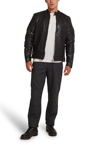 Veste en cuir nappa - Noir