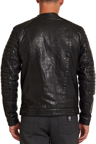 Veste en cuir nappa - Noir