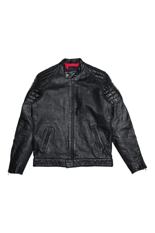 Veste en cuir nappa - Noir