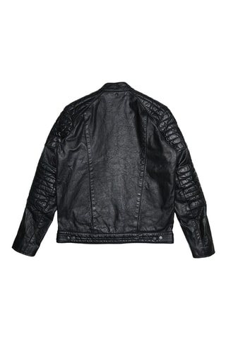 Veste en cuir nappa - Noir