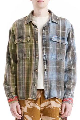 Chemise oversize fFanelle - Ciel