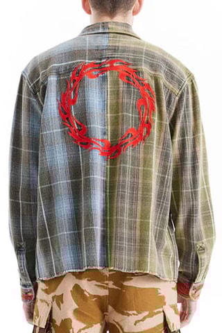 Chemise oversize fFanelle - Ciel