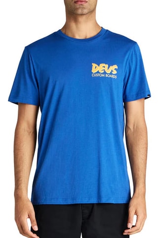 T-shirt regular en coton biologique - Bleu cobalt