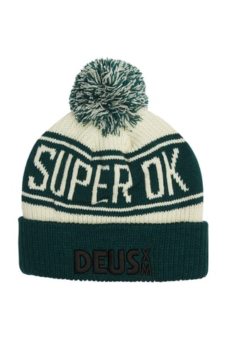 Bonnet à pompon - Vert foncé