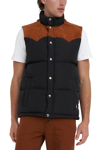 Doudoune sans manches - Noir et marron