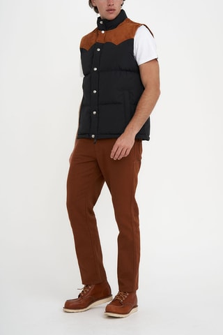 Doudoune sans manches - Noir et marron