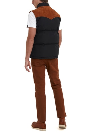 Doudoune sans manches - Noir et marron