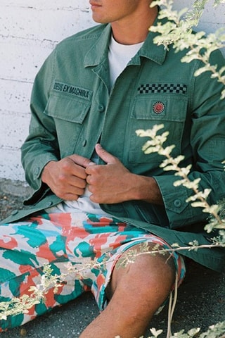 Short - Blanc et orange