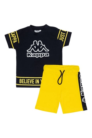 T-shirt en Bermuda - Nachtblauw en Geel