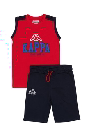 T-shirt en Bermuda - Rood en Marineblauw