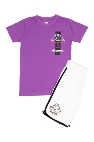 T-shirt en Short - Paars en Wit