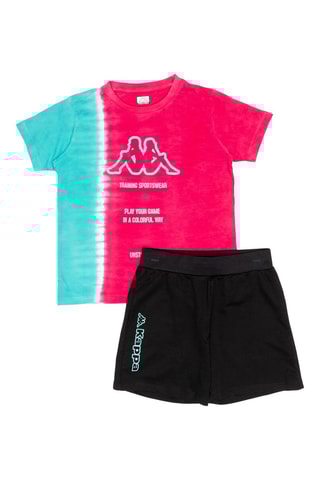 T-shirt Dip and Dye en Short- Fuchsia