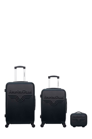 Set 2 valigie (S+ M) e beauty-case Chelsea - 30/55/65 cm - Nero