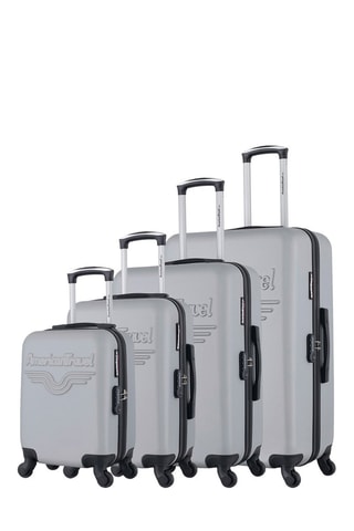 Set 4 valigie Chelsea-M (XS/S/M/L) - 46/55/65/75 cm  - Argentato, grigio e nero