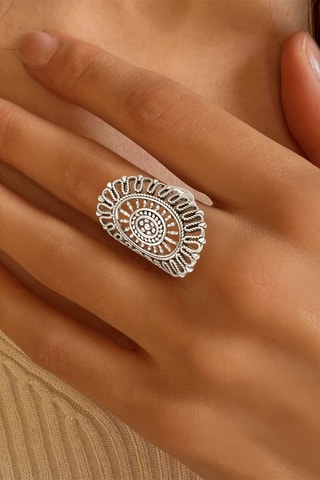 Ring - Zilverkleurig Brons