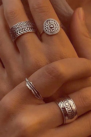 Ring - Zilverkleurig Brons 