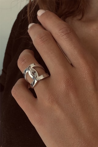 Ring - Zilverkleurig Brons