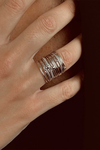 Ring - Zilverkleurig Brons