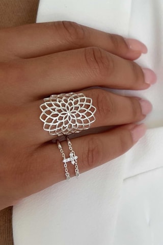 Ring - Zilverkleurig Brons