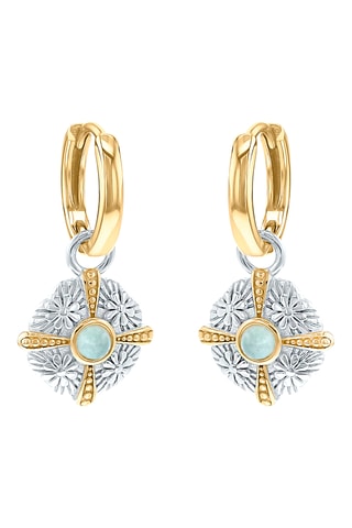 Creolen - Verguld Brons, Zilverkleurig Brons en Kwarts