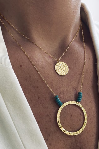 Ketting met meerdere rijen - Goudkleurig Brons