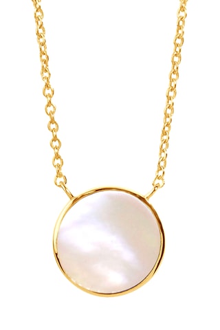 Ketting - Verguld Brons en Parelmoer