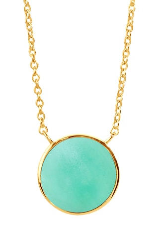 Ketting - Verguld Brons en Amazonieten