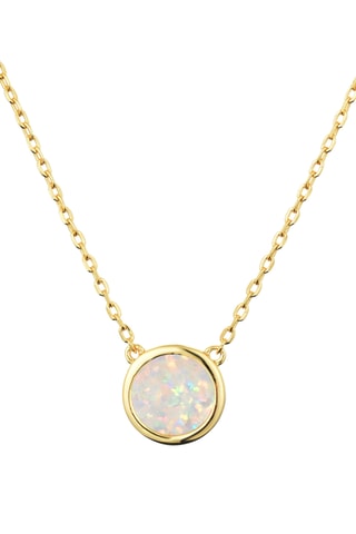 Ketting - Verguld Brons en Opaal