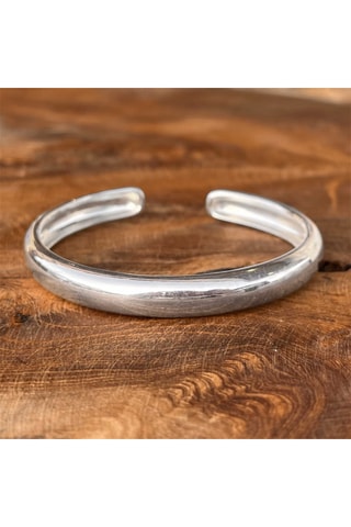 Open Armband - Zilverkleurig Brons 