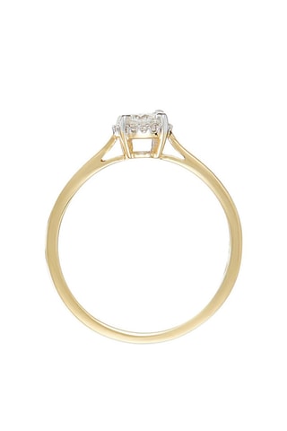 Verlovingsring Amoureuse Geelgoud, Diamant en Solitaire