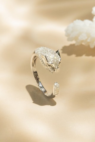 Ring Mafdet Witgoud, Diamanten en Zwarte Diamanten