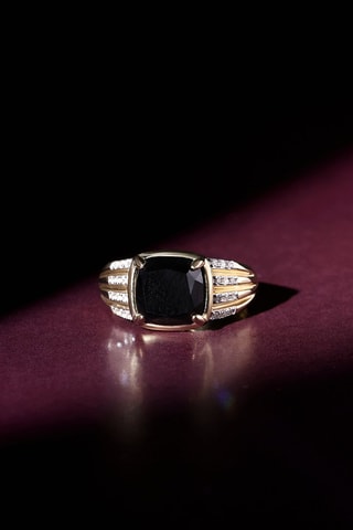 Ring Eliana Geelgoud, diamanten en agaat