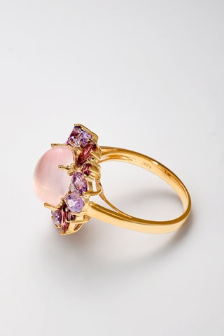 Ring Aysel Geelgoud, Diamanten en Edelstenen