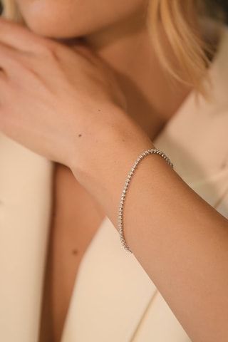 Armband Rivière - Witgoud en Diamanten