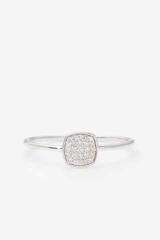 Ring Carré Tendresse Witgoud en Diamanten