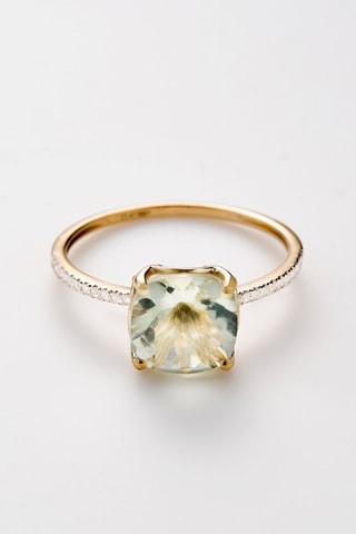 Ring Derya Geelgoud, Amethisten en Diamanten