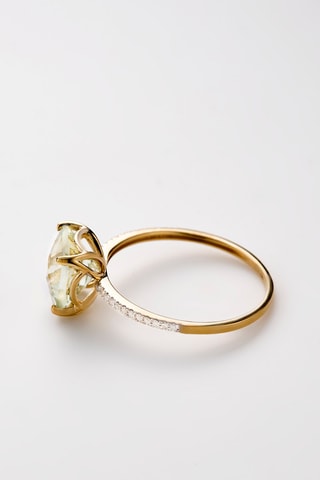 Ring Derya Geelgoud, Amethisten en Diamanten