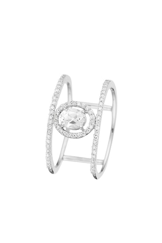 Ring Royaume  Witgoud, Diamanten en Topaas