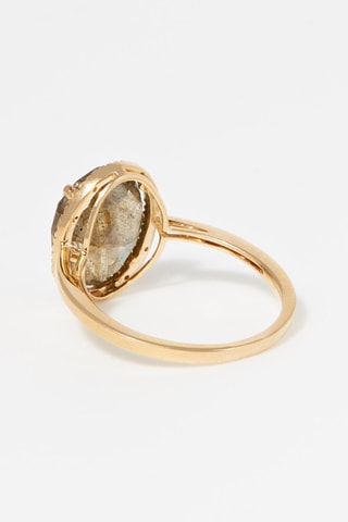 Ring Emotion Geelgoud, Diamanten & Labradoriet