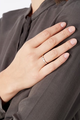 Trouwring Barrette Geelgoud en Diamanten 