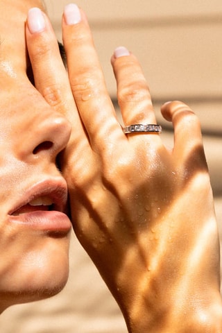 Trouwring  Rail   Witgoud en Diamanten