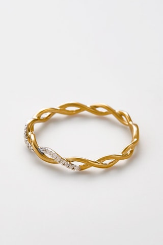 Trouwring Entortillement  Geelgoud en Diamanten