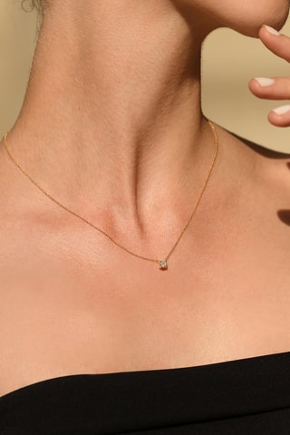 Ketting Brillant d'Amour   Geelgoud en Diamant